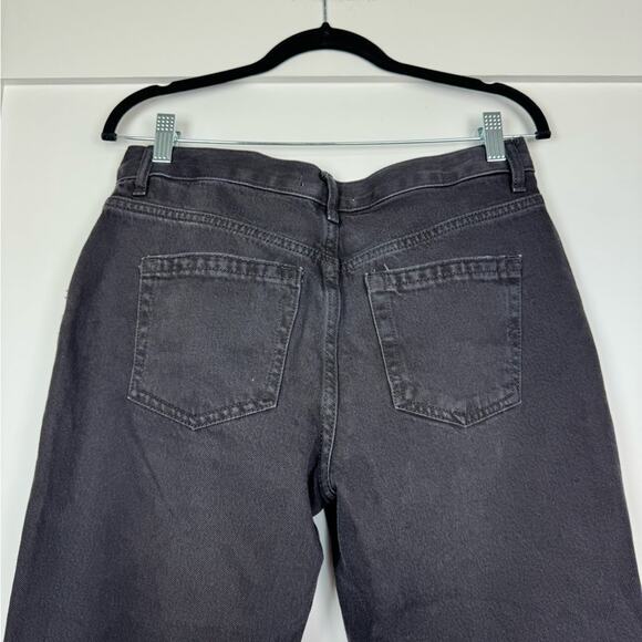 Free People We The Free Black High Waisted Straight Leg Distressed Jeans Size 28 - Picture 5 of 12